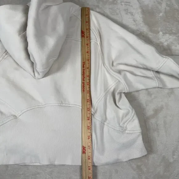 Lululemon Scuba Oversized Half-Zip Hoodie Sweatshirt Light Beige Size XS/S - Picture 6 of 7